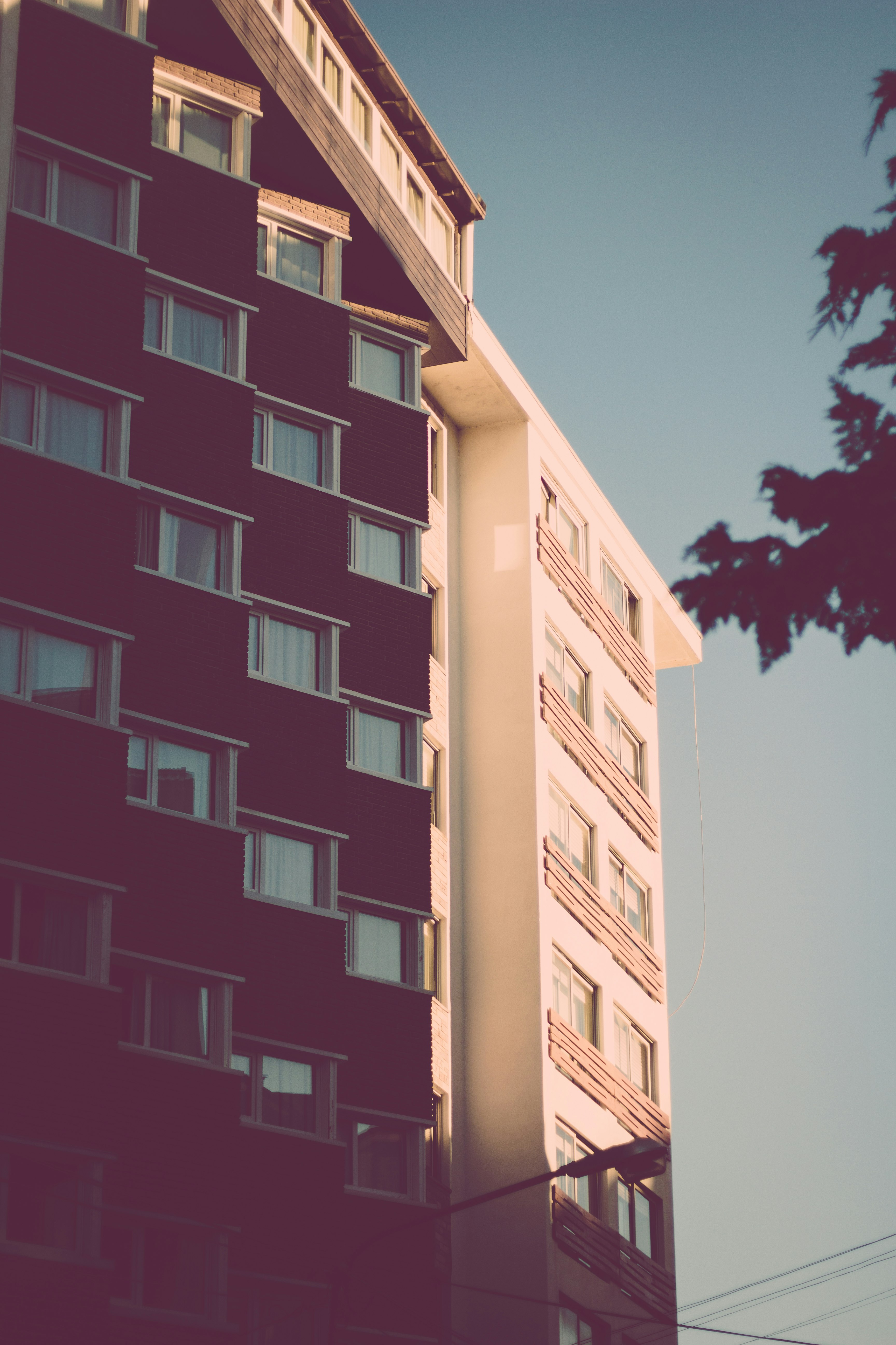 photo of brown and white building